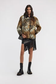 RC Leopard print Jacket Brown TKT805-SRG34
