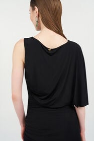 RC Asymmetric Draped Maxi Dress BLACK WKT144-LL006