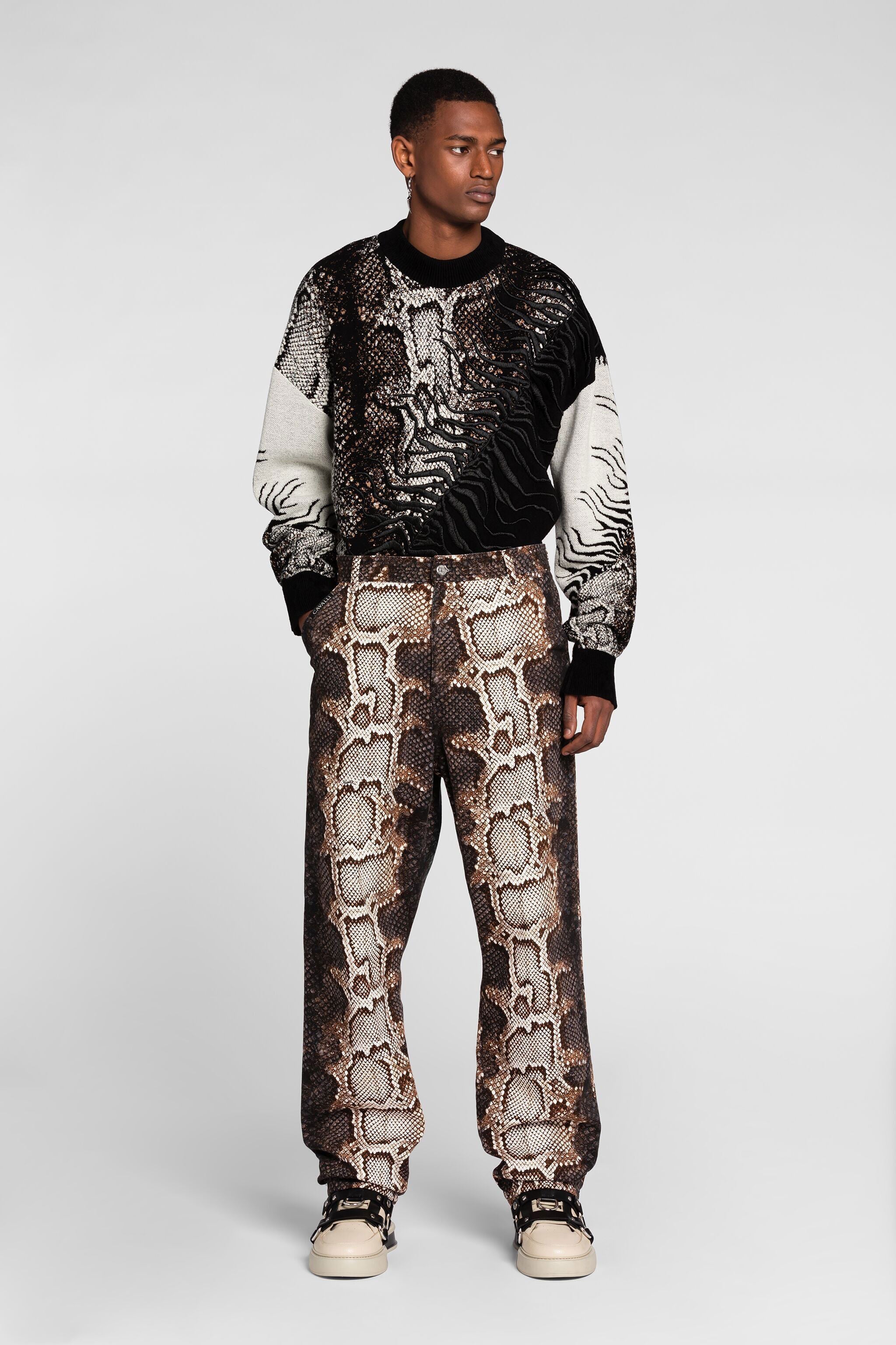 RC Embroidered Python-Jacquard Sweater RC Embroidered Python-Jacquard Sweater MULTICOLOR PNM610-MR001