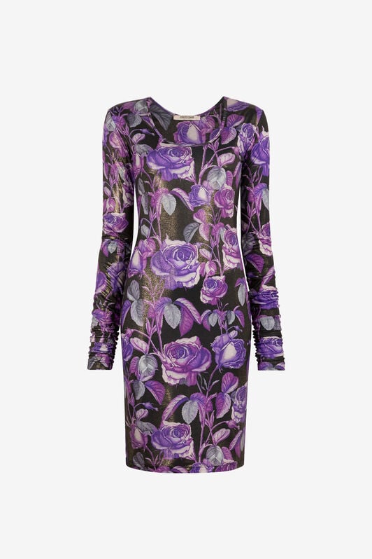 RC Rose-Print Dress RC Rose-Print Dress Purple PQT10B-LNF03