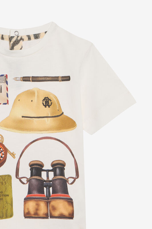 JU T-shirt mit Explorer-Print JU T-shirt mit Explorer-Print MILKY WHITE UJT618-JD001