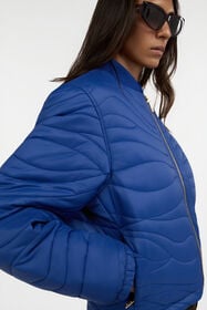 JC Blue Quilted Bomber Jacket MAZARINE BLUE VFT313-VF463