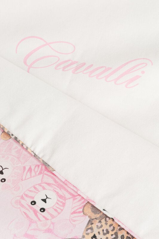 JU Coperta con Monogram RC e stampa Teddy Bear JU Coperta con Monogram RC e stampa Teddy Bear Rosa RJT815-JFG79