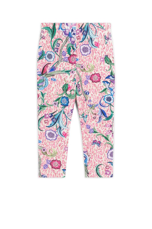 JU Floral And Leopard-Print Trousers JU Floral And Leopard-Print Trousers Pink FJG064-ITCW0