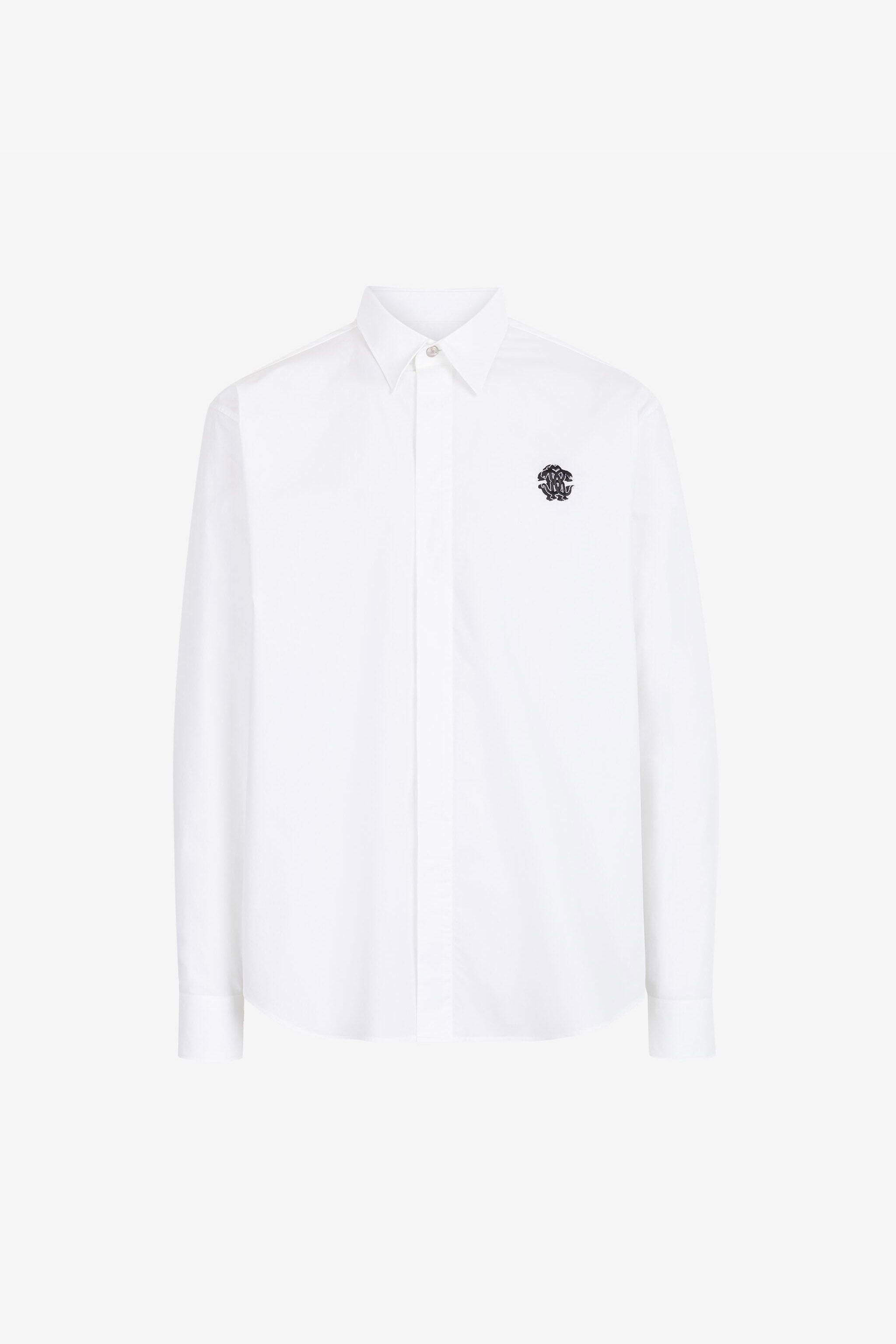 RC Embroidered-logo cotton shirt RC Embroidered-logo cotton shirt White RRT710-CH061