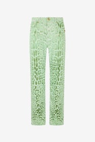 RC Denim di cotone con stampa Jaguar Mint PISTACHIO GREEN XQJ200-DAT23