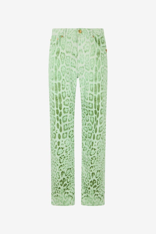 RC Denim di cotone con stampa Jaguar Mint RC Denim di cotone con stampa Jaguar Mint PISTACHIO GREEN XQJ200-DAT23