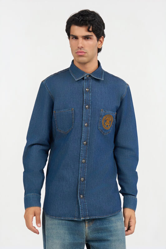 RC Denim Shirt with Monogram RC DARK BLUE QOJ70C-DLO04