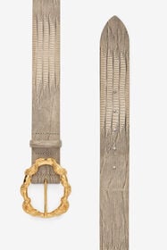 RC Cintura Avorio Con Stampa Cobra E Fibbia Serpenti Avorio VWC001-PZ119