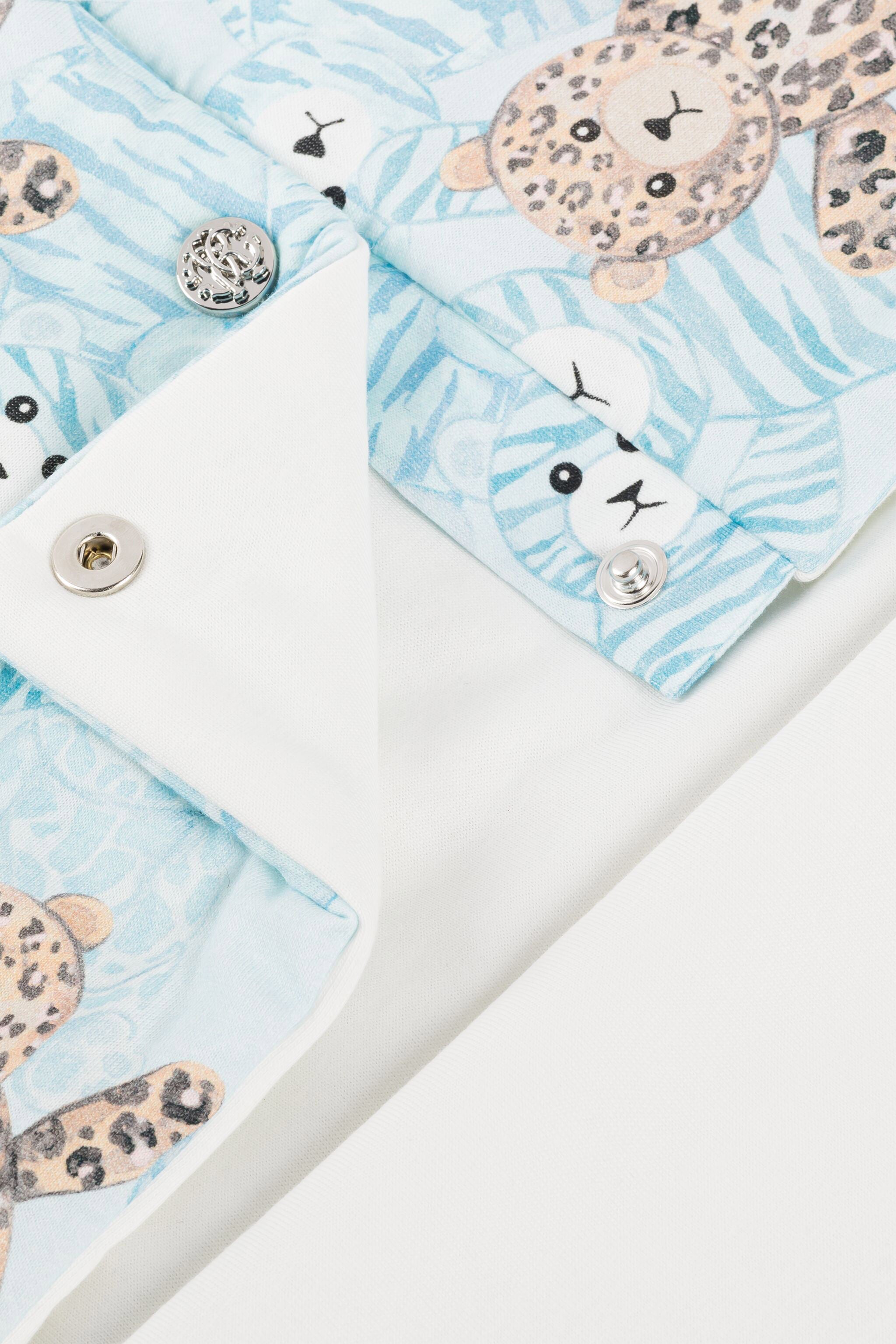 JU Teddy Bear-Print Baby Nest JU Teddy Bear-Print Baby Nest Light blue RJT802-JFG79