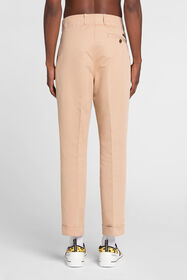 RC Pleat-detail straight-leg trousers Light Brown QRT204-FN061