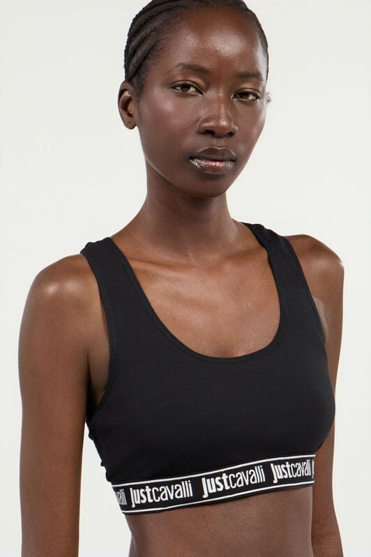 JC Black Bra With Logo Band JC Black Bra With Logo Band BLACK UFU006-UF203