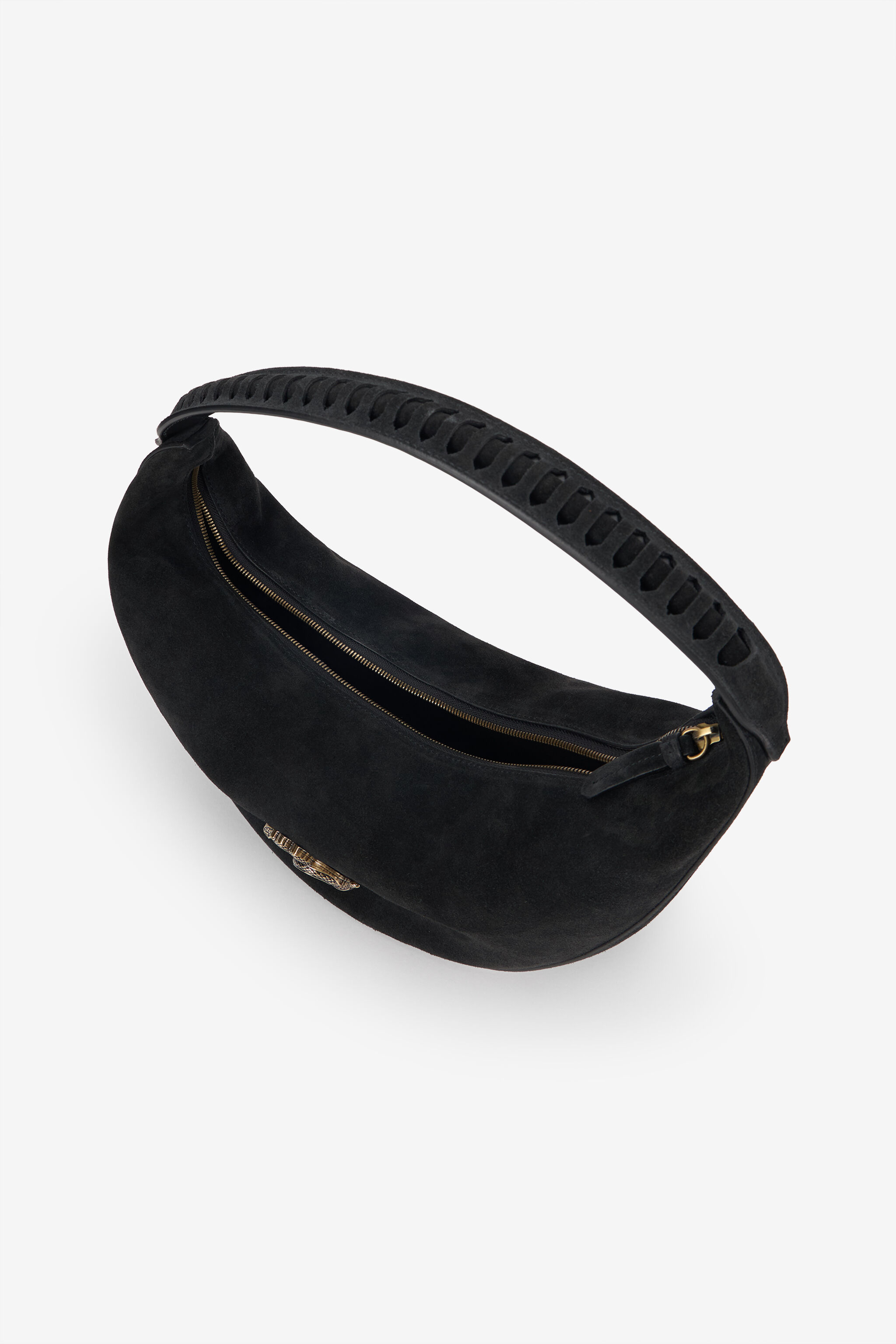 RC Black Soft Shoulder Bag With RC Monogram RC Black Soft Shoulder Bag With RC Monogram BLACK TOB00B-PZ563