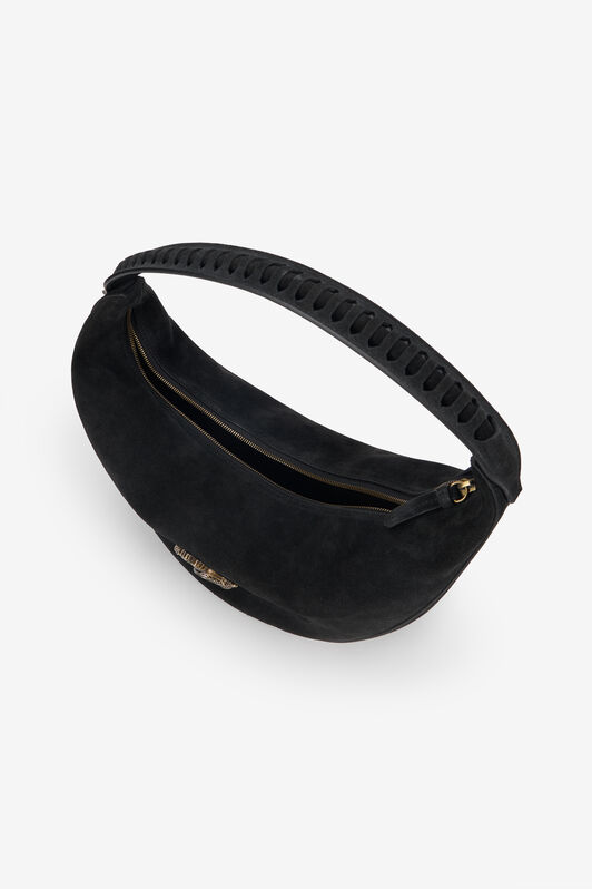 RC Black Soft Shoulder Bag With RC Monogram RC Black Soft Shoulder Bag With RC Monogram BLACK TOB00B-PZ563