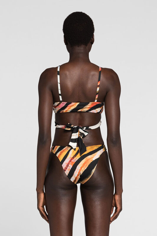 RC Zebra-Print Wrap Bikini Top ORANGE/MULTICOLOR OQW24C-HVD03
