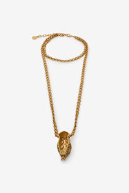 RC Antiqued Gold and Black Necklace with Snake Head OLD GOLD/BLACK WWG005-AM061
