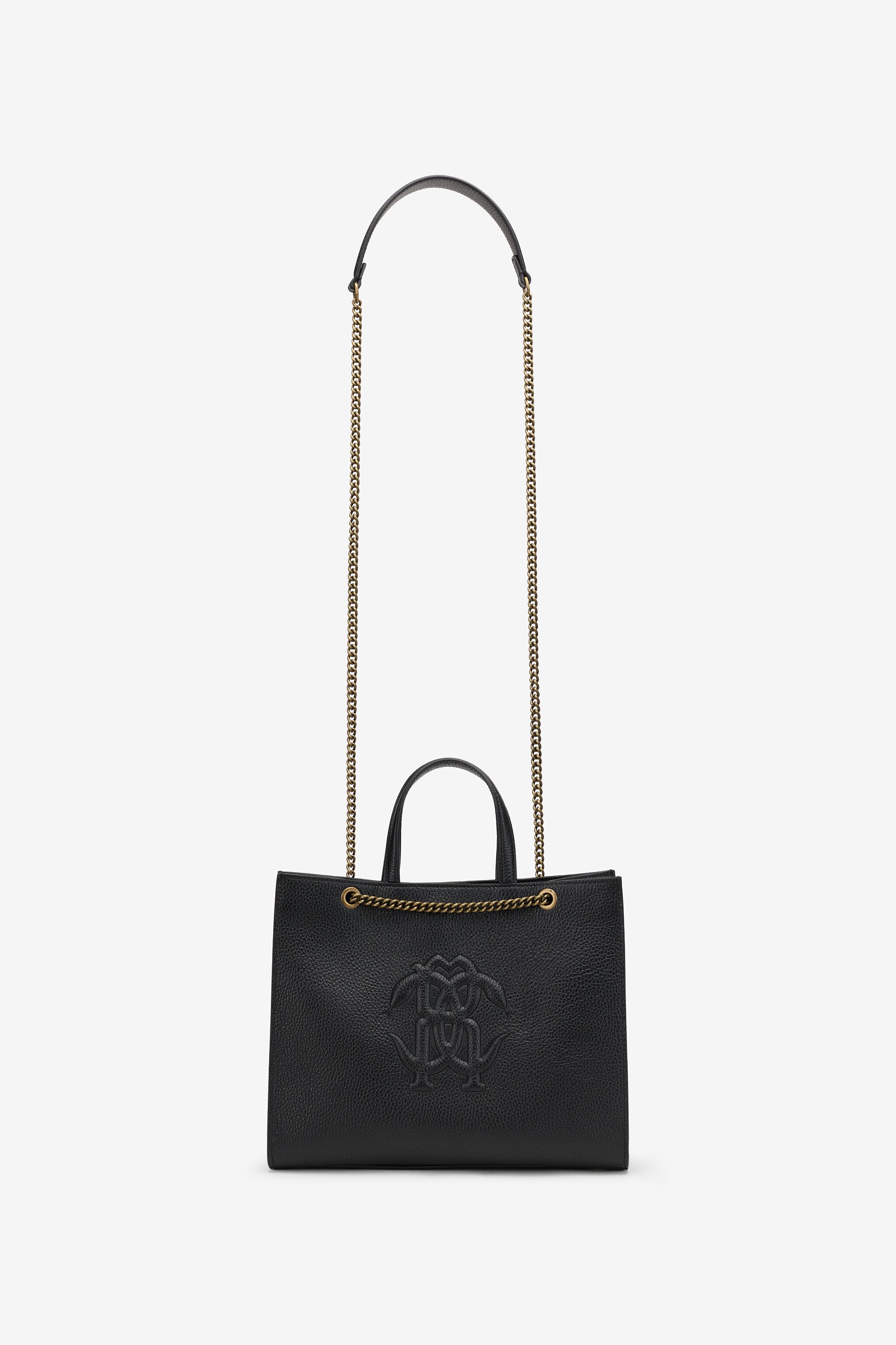 RC Black Leather Monogram RC Shoulder Bag RC Black Leather Monogram RC Shoulder Bag BLACK ROB00K-PZ098