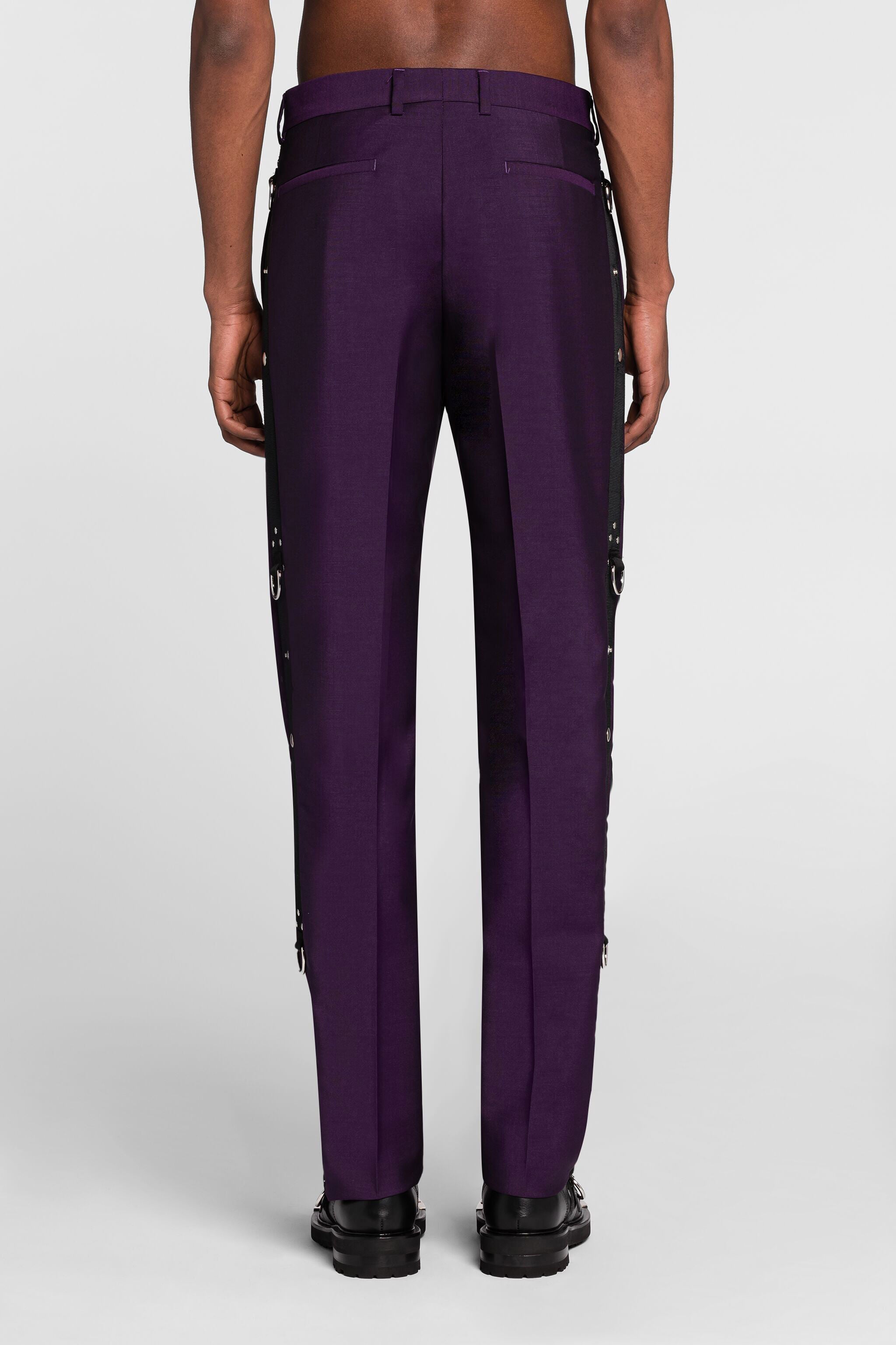 RC Harness Slim-Fit Tuxedo Trousers Purple PNT215-WC008