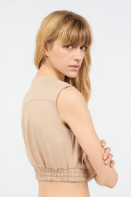 JC Haut Cropped Avec Poches Utilitaires Marron clair UFT190-UF256