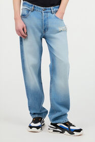 JC Jeans Con Logo Effetto Destroyed Azzurro UFJ001-UF021