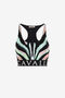 RC Top deportivo con estampado Zebra y logo Verde claro/Negro OQT60D-LND03