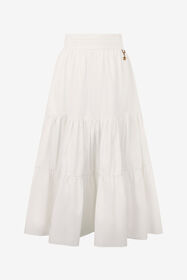 RC Skirt With Mirror Snake Monogram Charm White VKT300-CH033