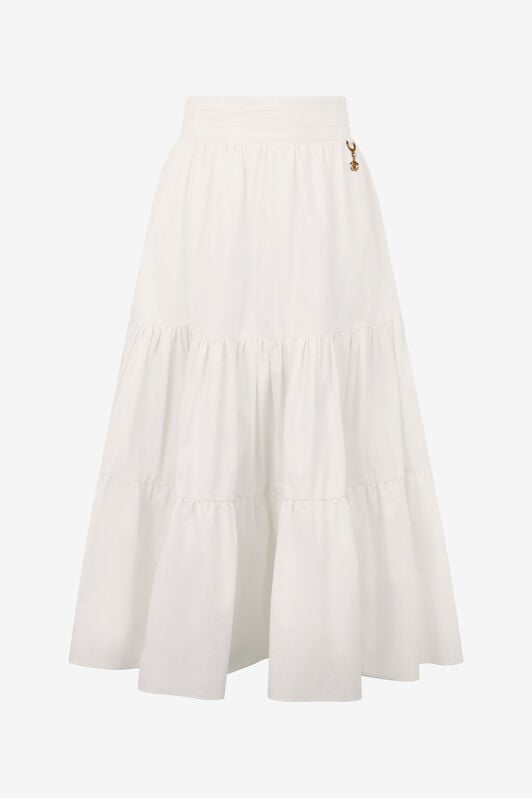 RC Skirt With Mirror Snake Monogram Charm RC Skirt With Mirror Snake Monogram Charm White VKT300-CH033