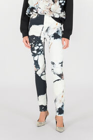 RC Pantaloni skinny stampa Marble Nero/Bianco TWJ233-TIN18
