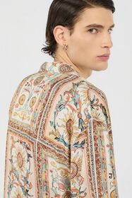 JC Camicia Stampa Persian Tarot 744 BEIGE + 217 AZZU WFM005-WF153