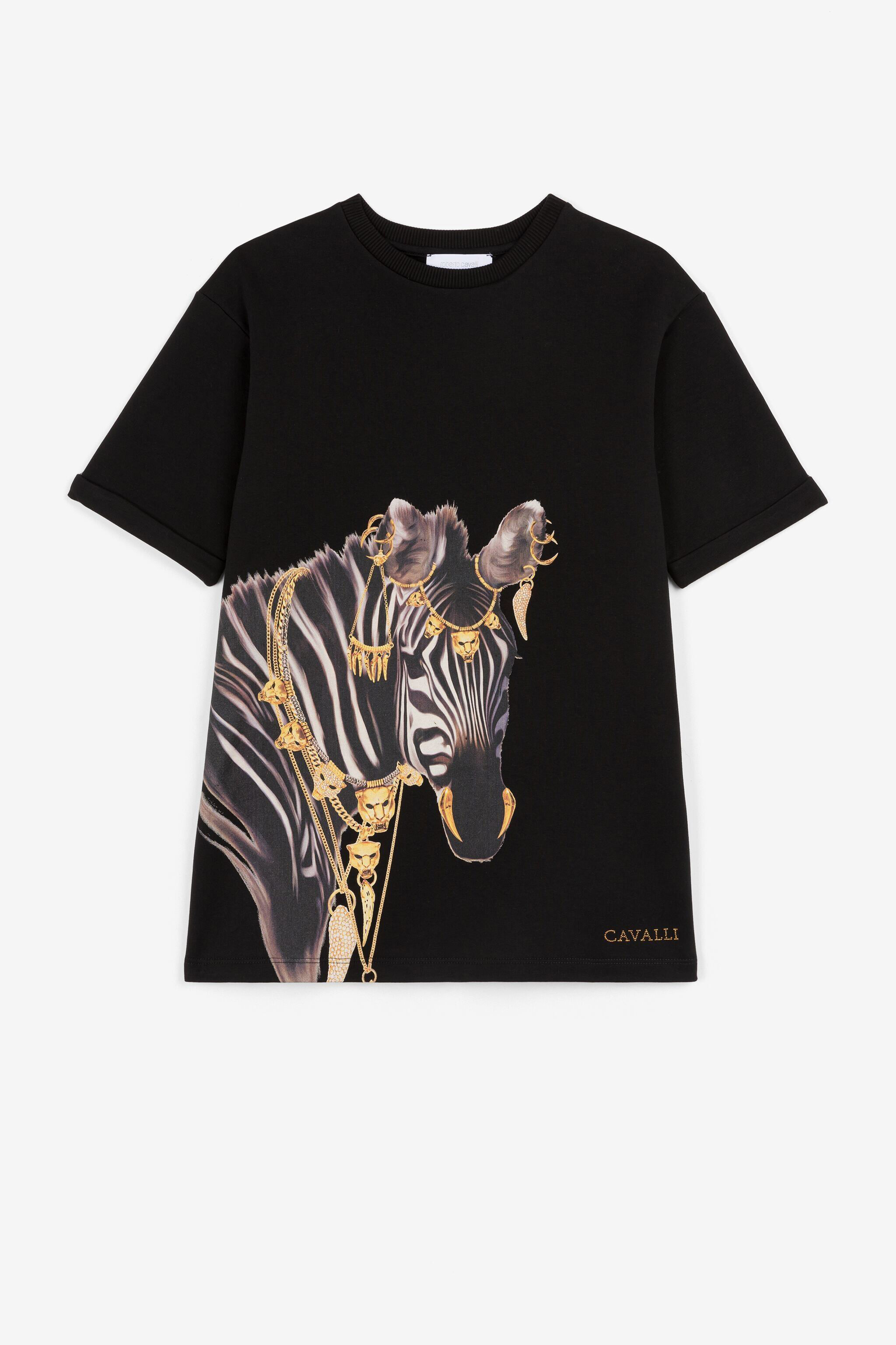 JU Zebra-Print Dress JU Zebra-Print Dress Black PJT120-CF050