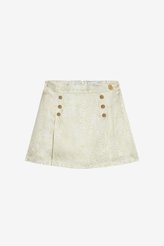 JU Skirt With Cheetahs And Cheetah Skin JU Skirt With Cheetahs And Cheetah Skin IVORY UJT30B-6DO35