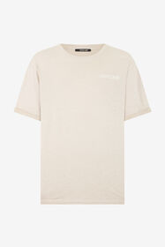 RC Beige T-Shirt with Back Snake Print WHITE SOT60B-JD005