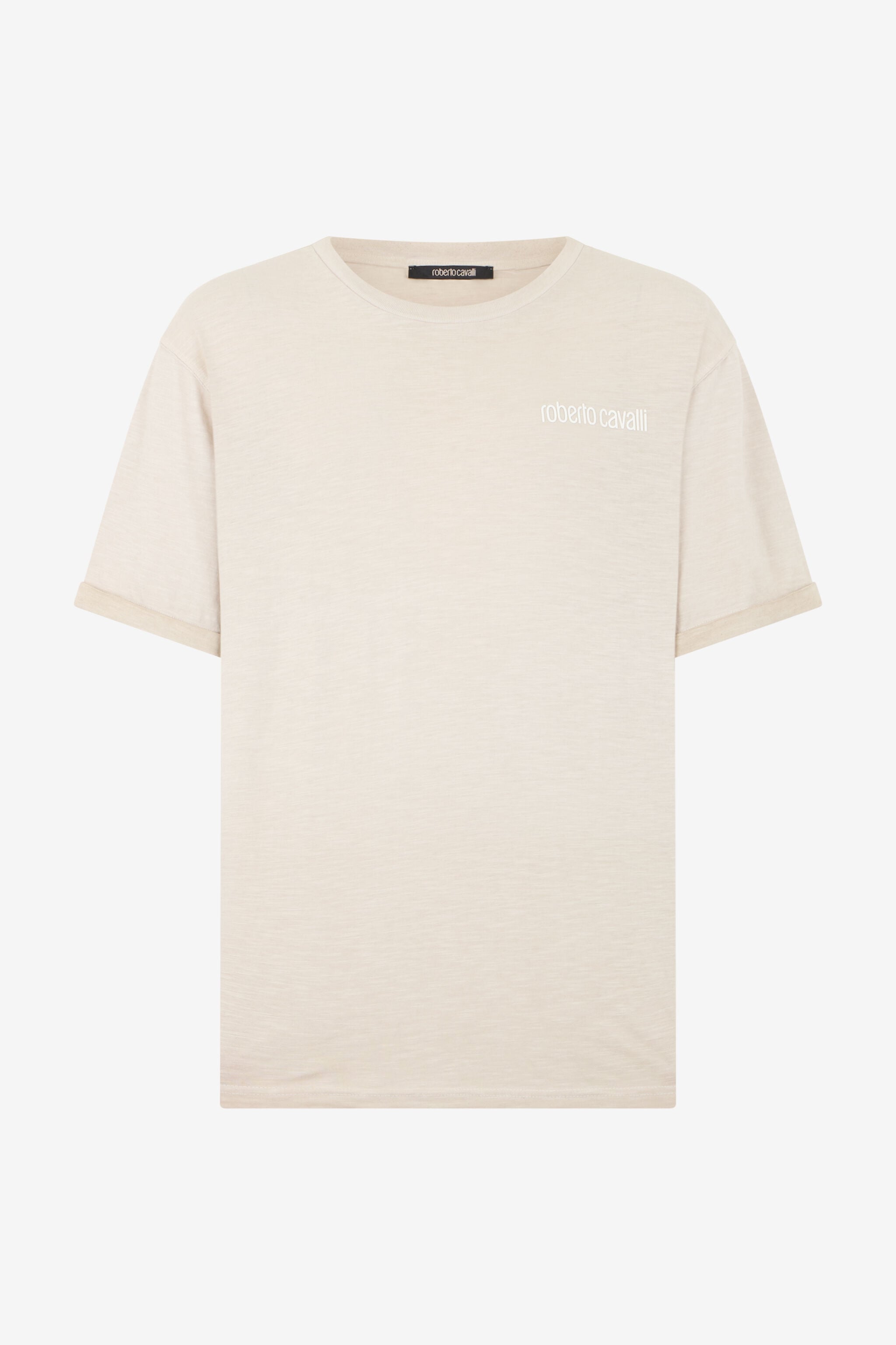 RC Beige T-Shirt with Back Snake Print RC Beige T-Shirt with Back Snake Print WHITE SOT60B-JD005