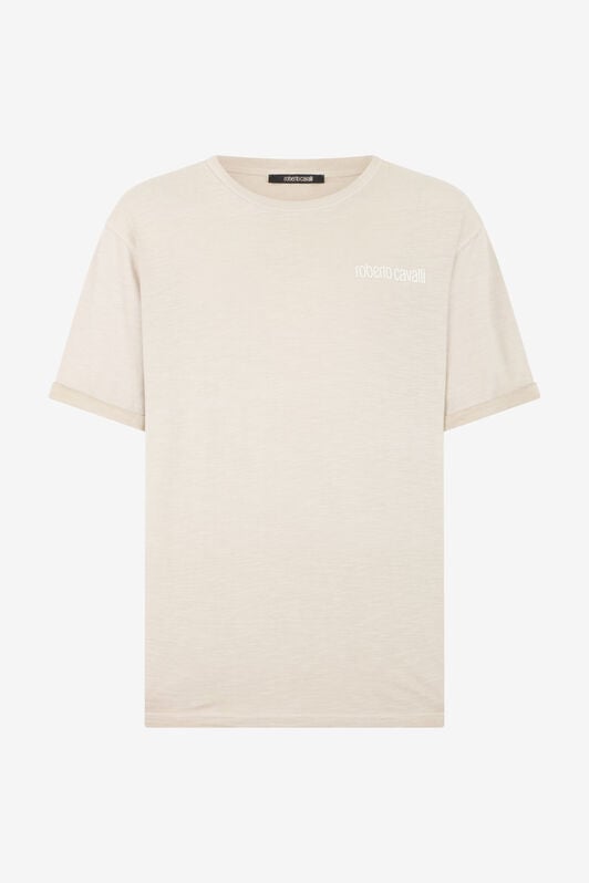 RC Beige T-Shirt with Back Snake Print RC Beige T-Shirt with Back Snake Print WHITE SOT60B-JD005