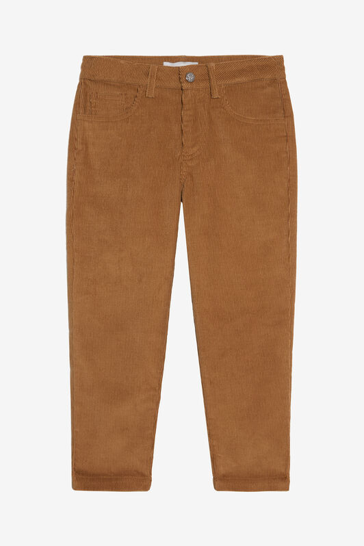 JU Corduroy Trousers with Monogram RC JU Corduroy Trousers with Monogram RC BEIGE HAZELNUT VJT20K-VL006