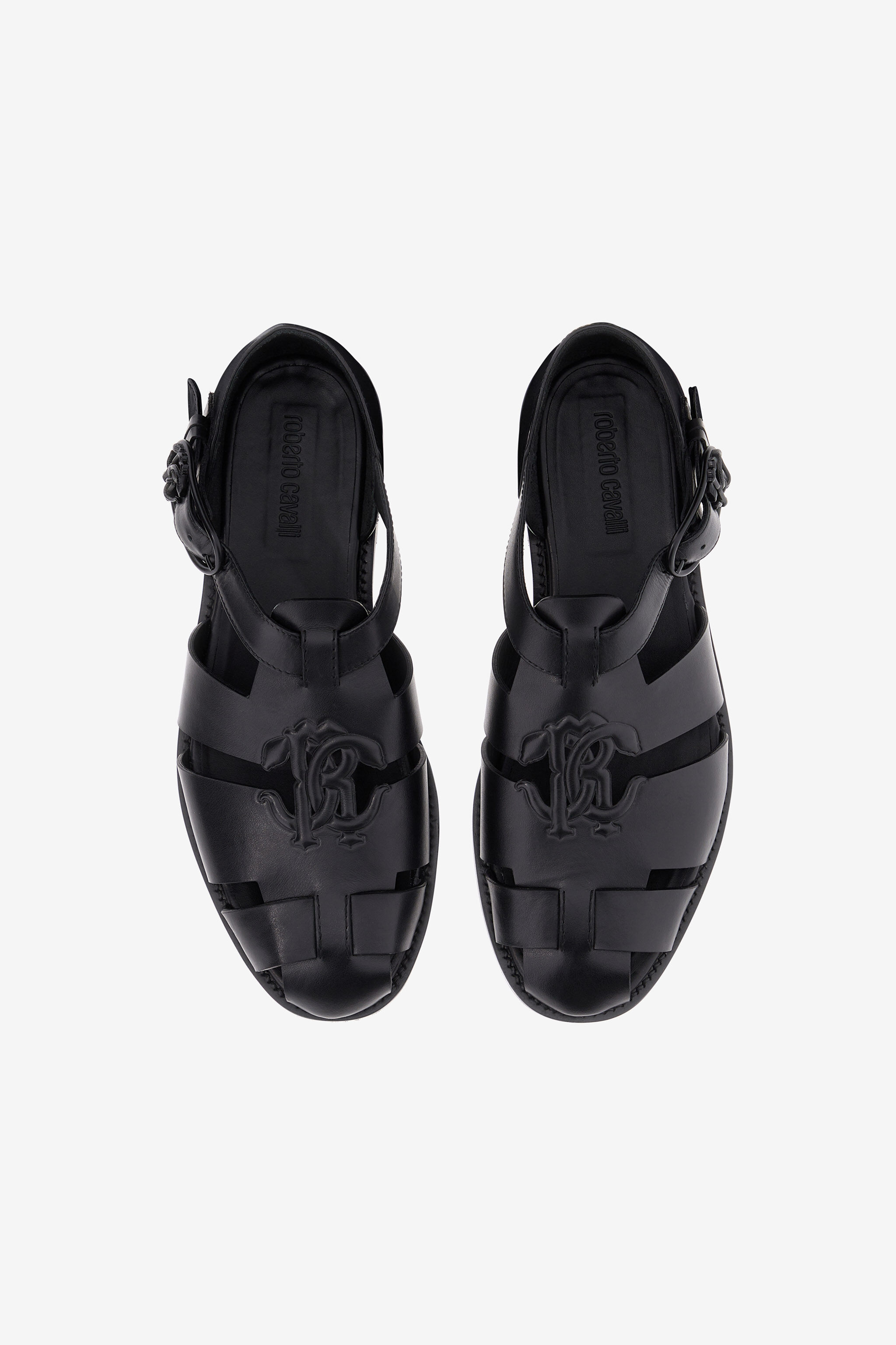 RC RC Monogram sandals RC RC Monogram sandals Black SRS028-PZA12
