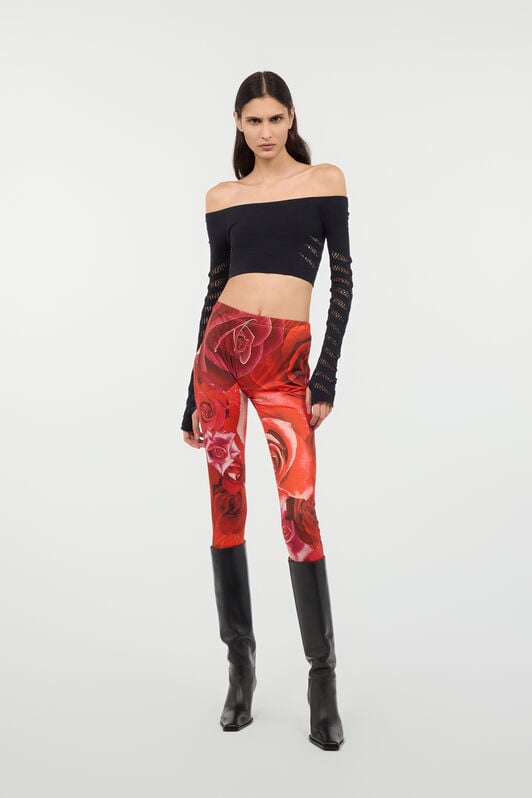 RC Crop Top With Openwork Zebra Design RC Crop Top With Openwork Zebra Design Black UKT631-MA001