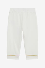 JU White pants with gold detailing MILKY WHITE VJT201-CF050