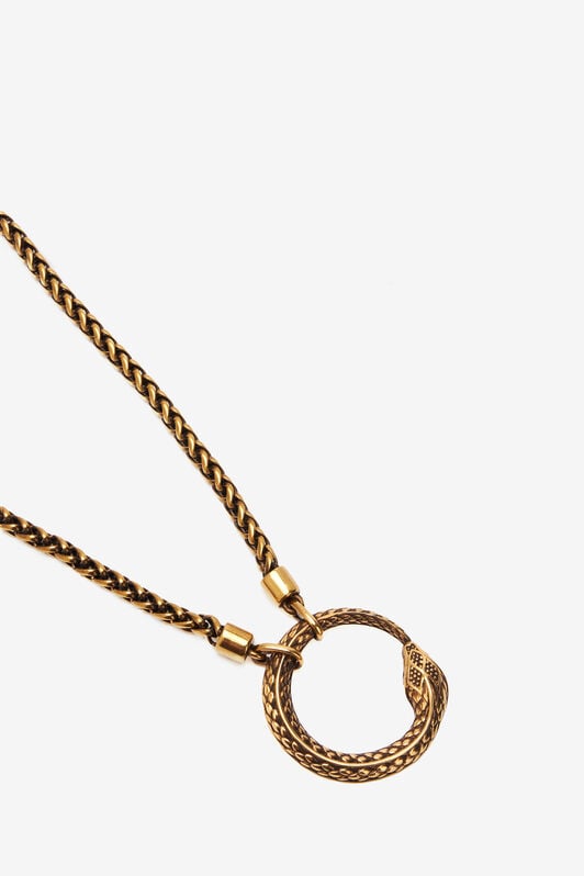 RC Necklace With Snake Pendant RC Necklace With Snake Pendant Gold UKG008-AM001