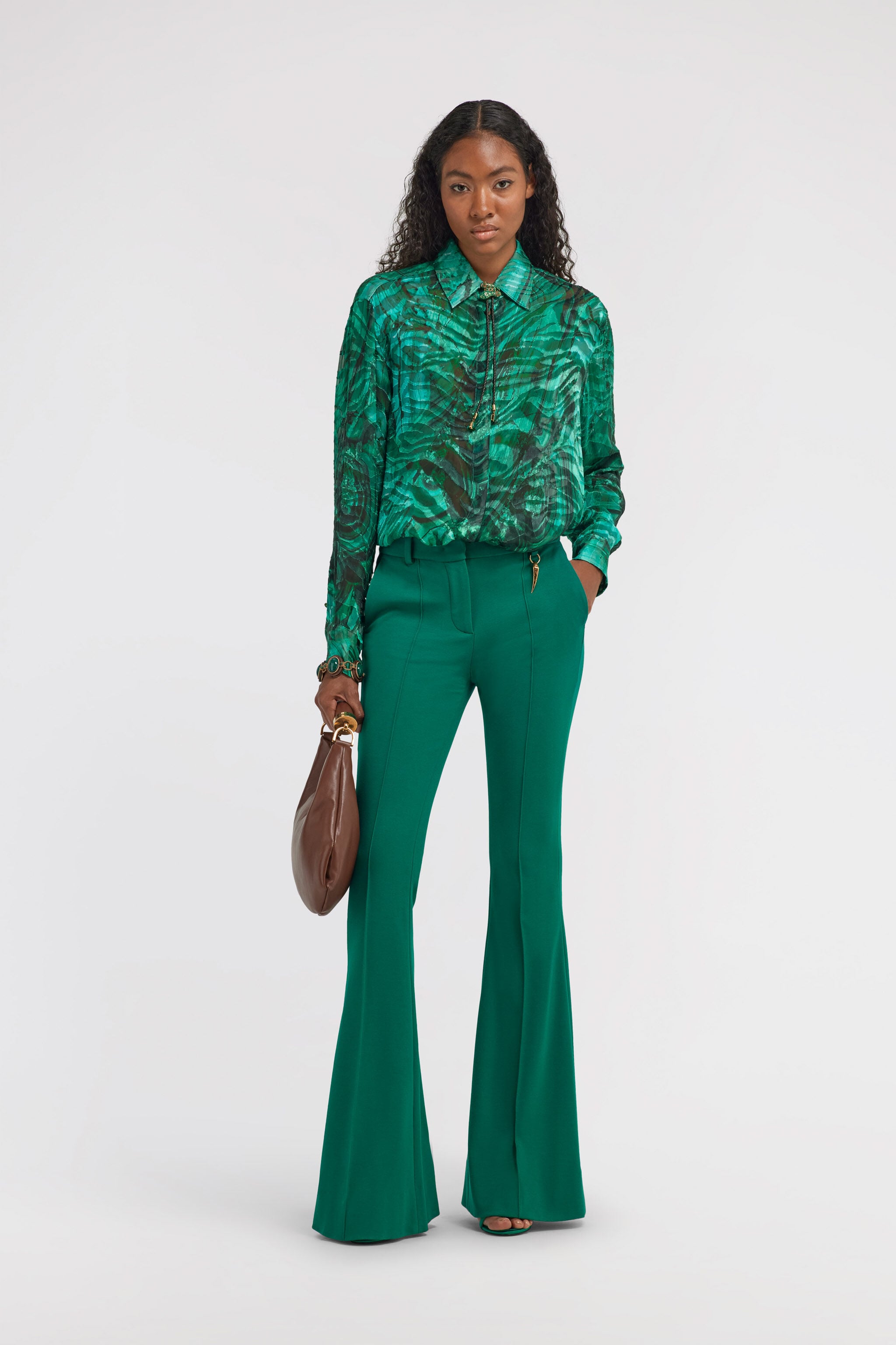 RC Malachite Print Blouse RC Malachite Print Blouse Green TKT704-HEN06