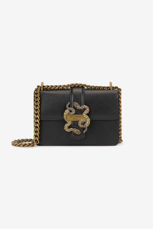 JC Black Bag with Chain Strap and Mirror Snake JC Black Bag with Chain Strap and Mirror Snake BLACK VFB033-VF803