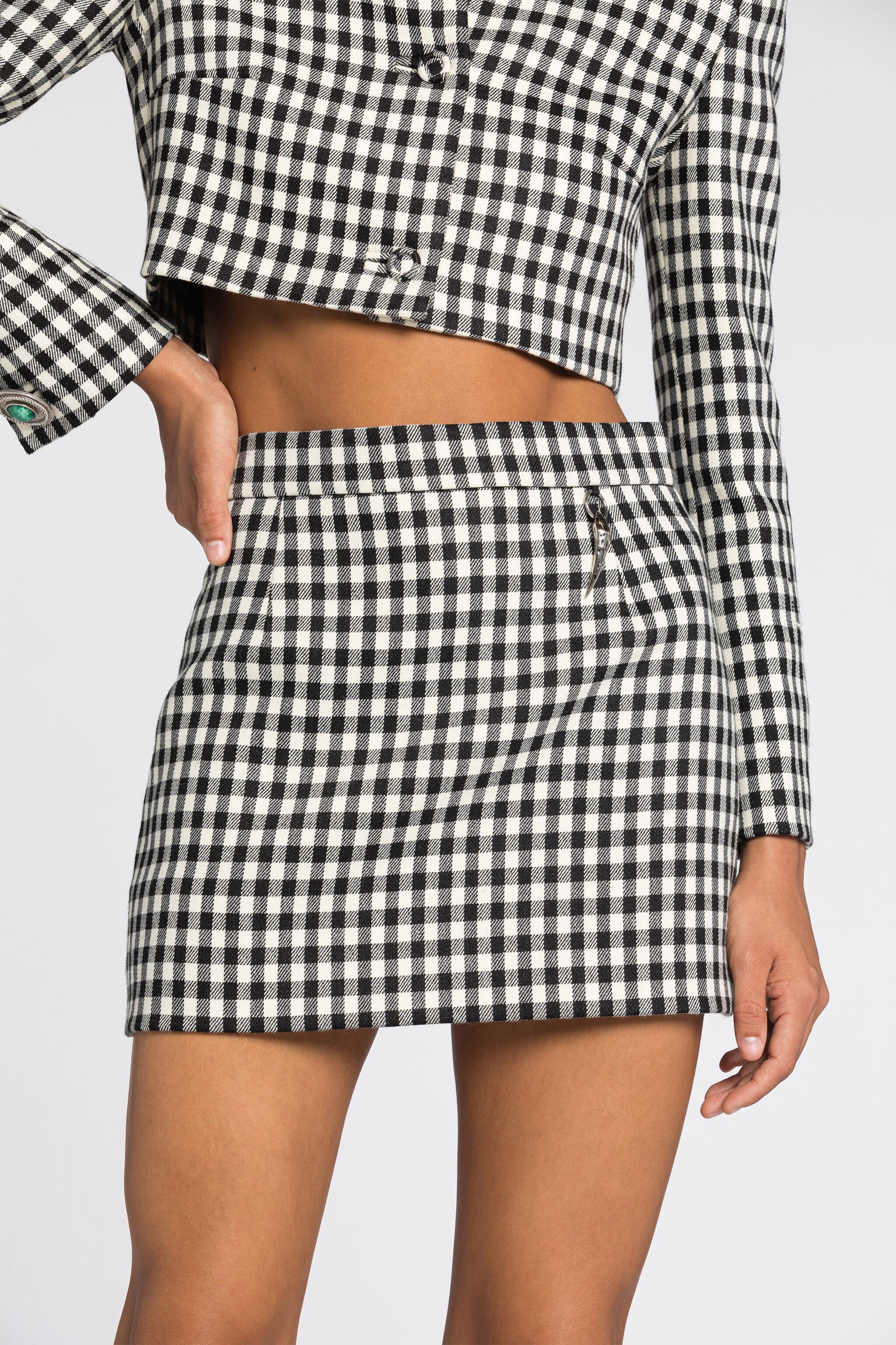 RC Gingham Mini Skirt RC Gingham Mini Skirt Black/White RKT308-GA007