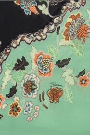 RC Kimono Print Scarf GREEN/BLACK XQI003-HZT25