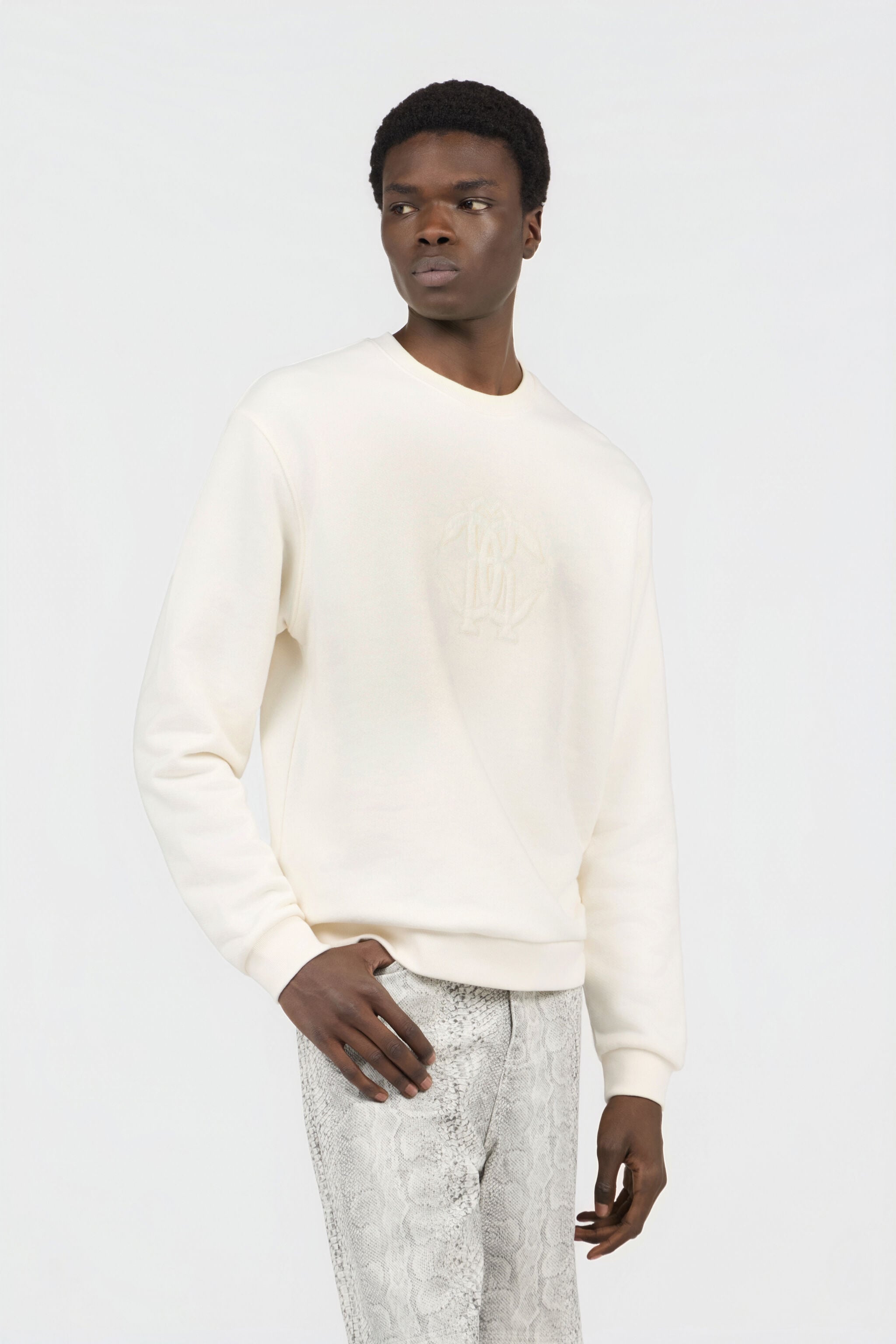 RC Sudadera Blanca Con Monogram RC RC Sudadera Blanca Con Monogram RC IVORY SOT66D-CF008