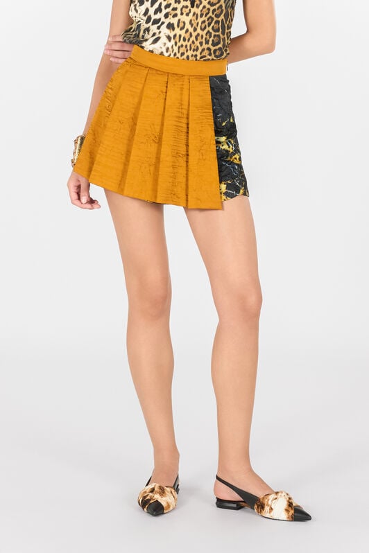 RC Mini skirt with ruffles and Marble print RC Mini skirt with ruffles and Marble print Yellow TWT300-7NN19
