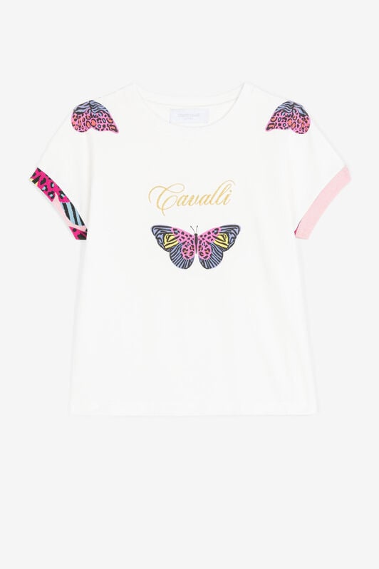 JU Butterfly-print T-shirt JU Butterfly-print T-shirt White PJT625-JV025