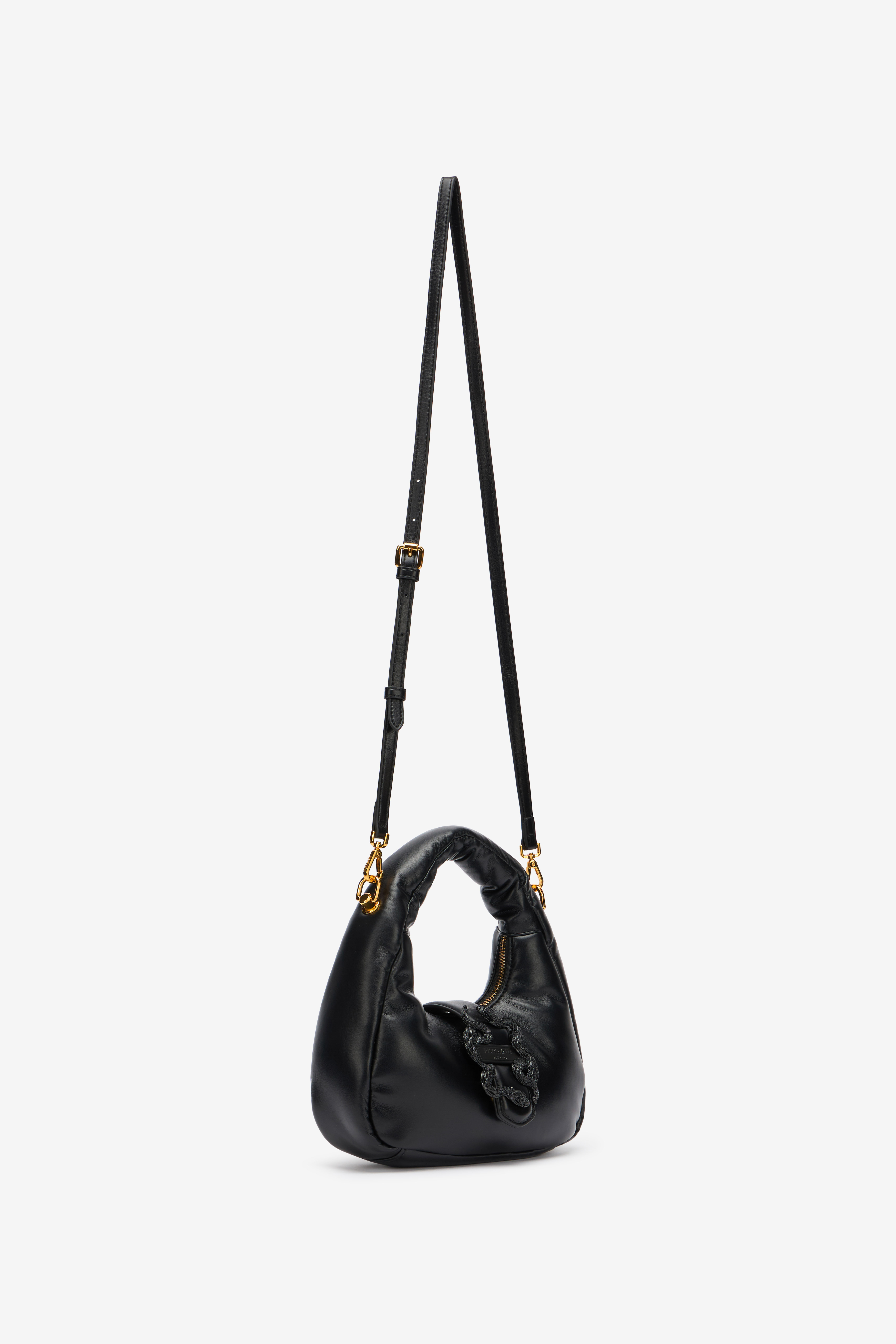 JC Black Shoulder Bag With Snake Motif JC Black Shoulder Bag With Snake Motif BLACK UFB052-UF421