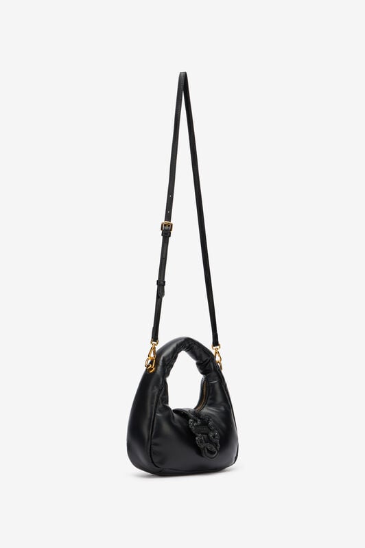 JC Black Shoulder Bag With Snake Motif JC Black Shoulder Bag With Snake Motif BLACK UFB052-UF421