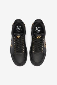 JC Sneakers Avec Logo Graffitis Doré Noir UFS039-UF361