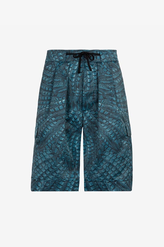 RC Falcon print swim shorts Blue QRH00D-5RF52